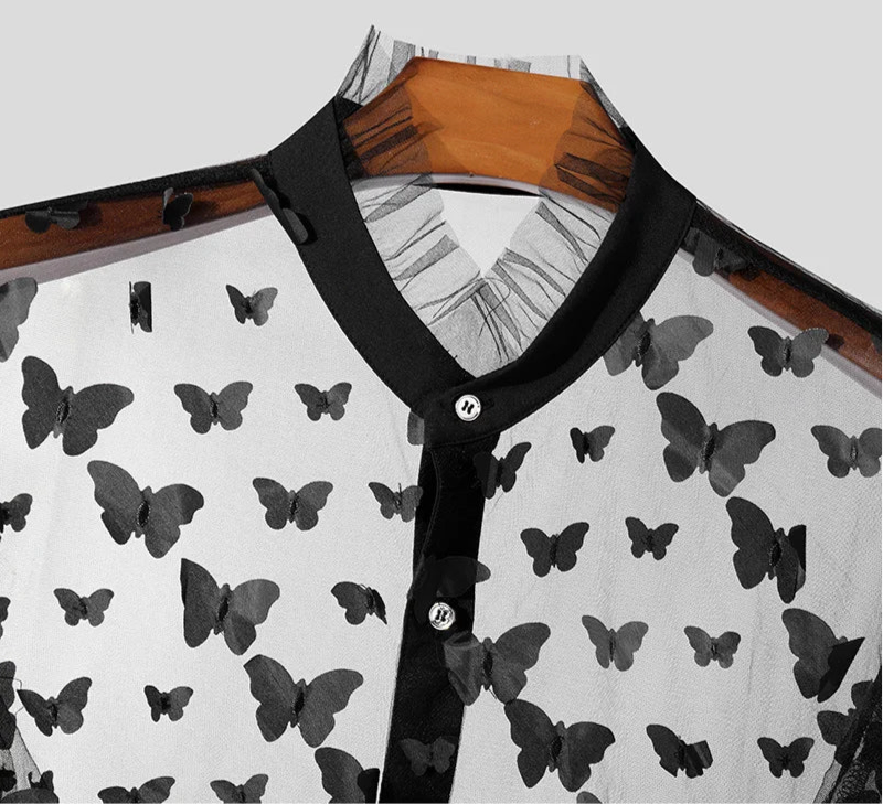 Kinky Men Cropped Short Sleeved Blouse S-5XL Festival Outfits | Techno Shirts | Rave Clothing