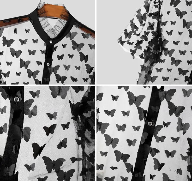 Kinky Men Cropped Short Sleeved Blouse S-5XL Festival Outfits | Techno Shirts | Rave Clothing