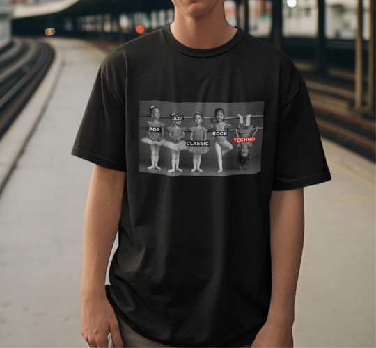 Techno Shirt schwarz