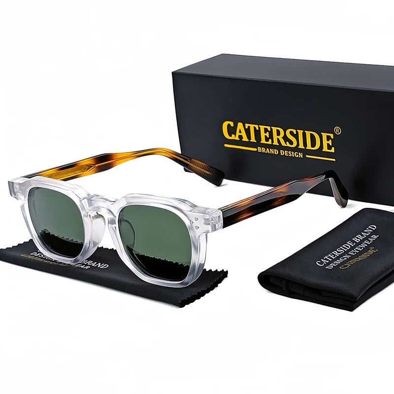 CATERSIDE Retro Punk Men Sunglasses Small Frame Square Personalized Design Sunglasses Women Travel Party Business Festival Gift Festival Outfits | Techno Shirts | Rave Clothing