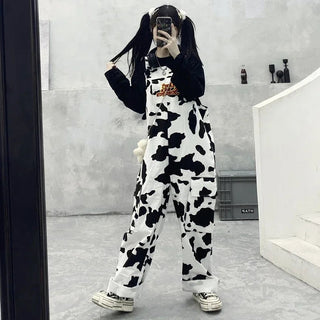 Kuhfell Latzhose "Baggy" Festival Outfit Damen
