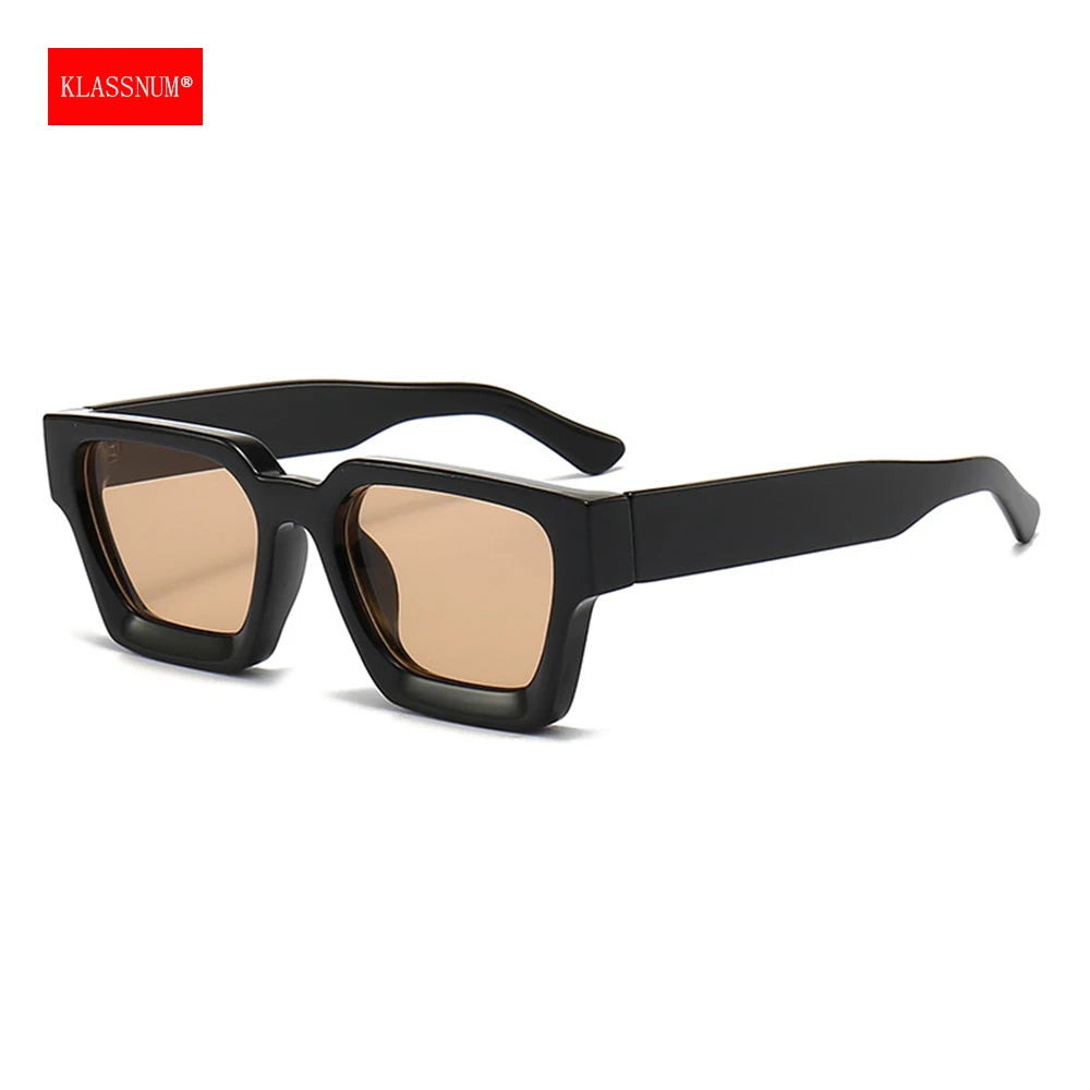 KLASSNUM men's sunglasses with square frame, 2025, luxury brand, designer sunglasses, retro, trendy shades, UV400, unisex, women's glasses, New Festival Outfits | Techno Shirts | Rave Clothing