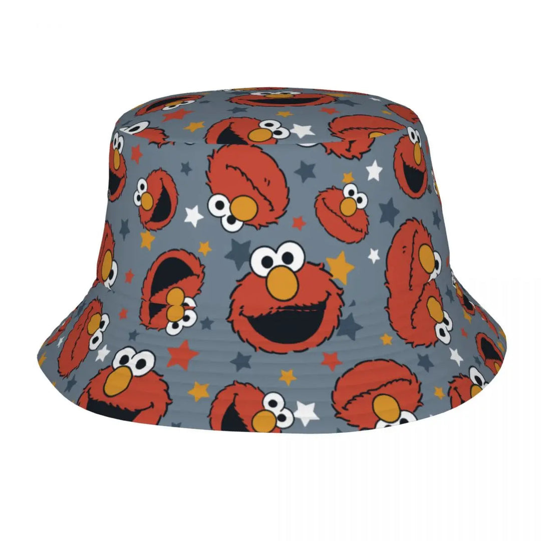 Bunter Sesamstraße Fischerhut – Krümelmonster-Edition 🍪 Festival Outfits | Techno Shirts | Rave Clothing