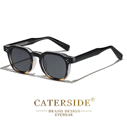 CATERSIDE Retro Punk Men Sunglasses Small Frame Square Personalized Design Sunglasses Women Travel Party Business Festival Gift Festival Outfits | Techno Shirts | Rave Clothing