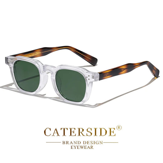 CATERSIDE Retro Punk Men Sunglasses Small Frame Square Personalized Design Sunglasses Women Travel Party Business Festival Gift Festival Outfits | Techno Shirts | Rave Clothing