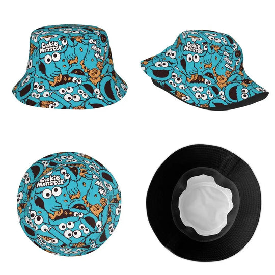 Bunter Sesamstraße Fischerhut – Krümelmonster-Edition 🍪 Festival Outfits | Techno Shirts | Rave Clothing