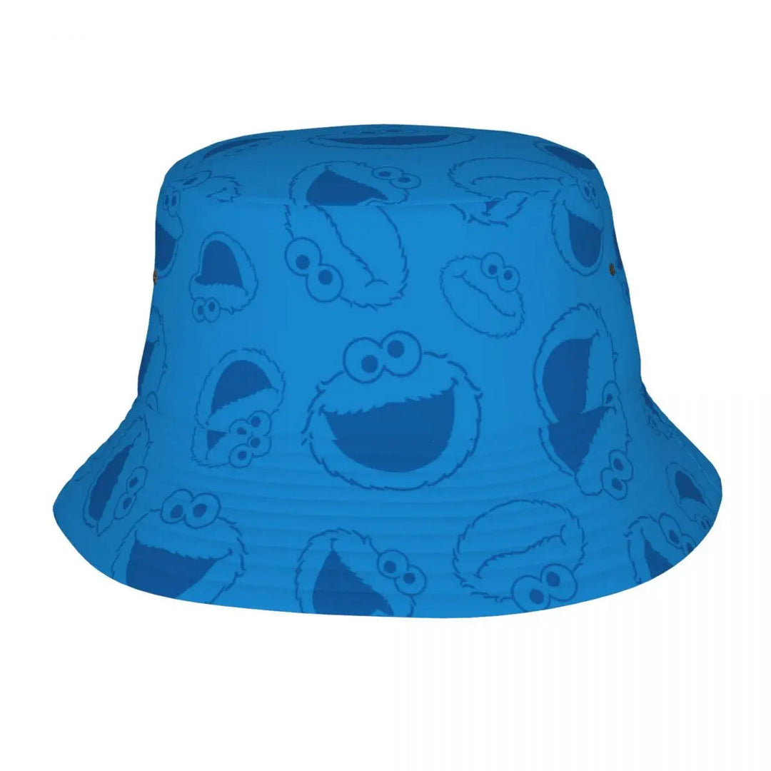 Bunter Sesamstraße Fischerhut – Krümelmonster-Edition 🍪 Festival Outfits | Techno Shirts | Rave Clothing