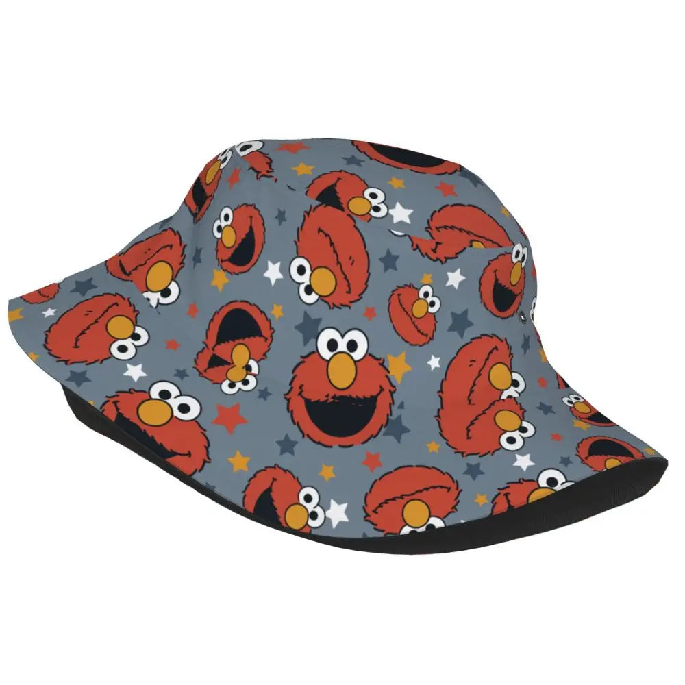 Bunter Sesamstraße Fischerhut – Krümelmonster-Edition 🍪 Festival Outfits | Techno Shirts | Rave Clothing
