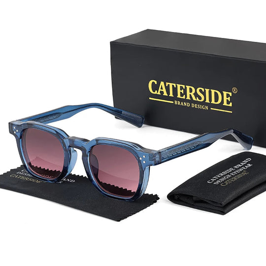 CATERSIDE Retro Punk Men Sunglasses Small Frame Square Personalized Design Sunglasses Women Travel Party Business Festival Gift Festival Outfits | Techno Shirts | Rave Clothing