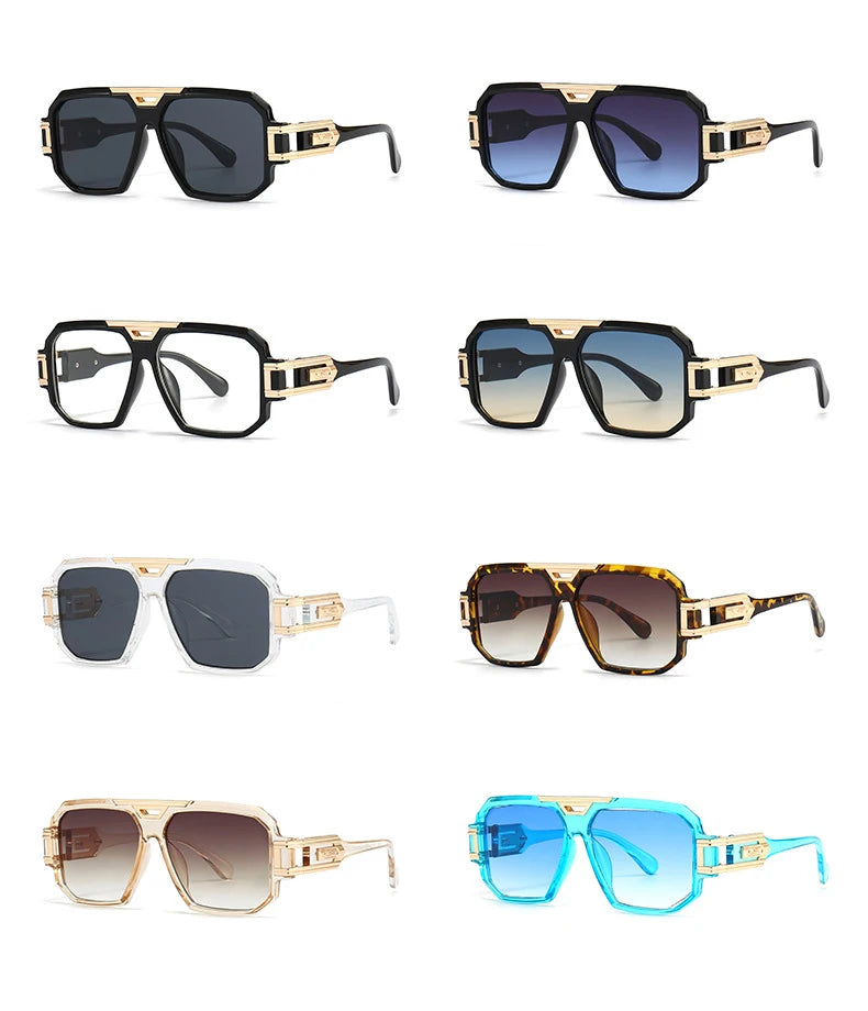 56478 Luxusmarke Sonnenbrille Männer Vintage Design Übergroße Brillen Männliche Shades Uv400 Fahren Gläser Festival Outfits | Techno Shirts | Rave Clothing