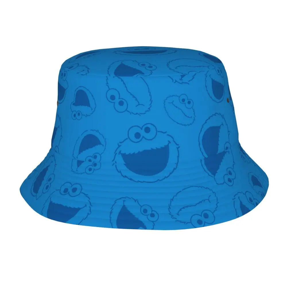 Bunter Sesamstraße Fischerhut – Krümelmonster-Edition 🍪 Festival Outfits | Techno Shirts | Rave Clothing