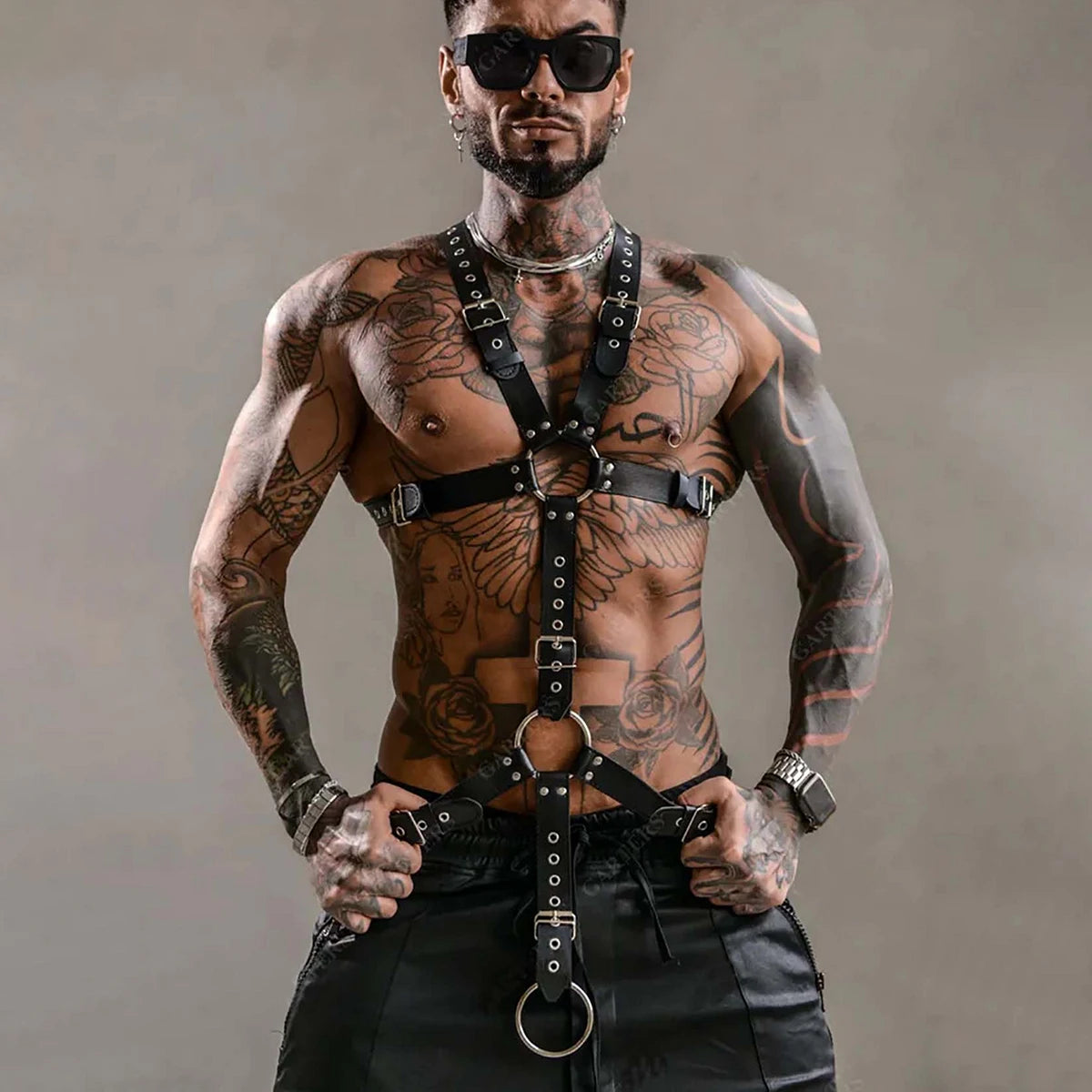sexy kleidung männer Kinky Rave Outfit | Männer Sexy Leder Gürtel | Festival Outfits | Techno  Shirts