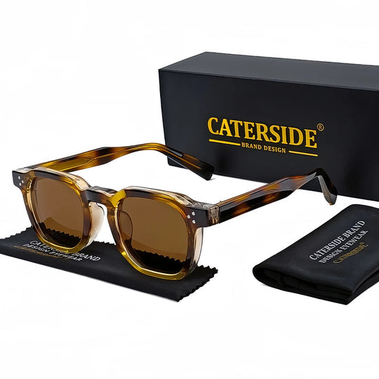 CATERSIDE Retro Punk Men Sunglasses Small Frame Square Personalized Design Sunglasses Women Travel Party Business Festival Gift Festival Outfits | Techno Shirts | Rave Clothing