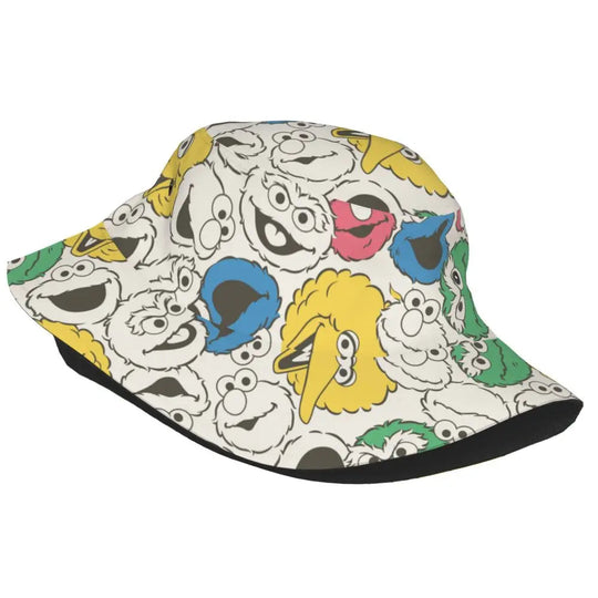 Bunter Sesamstraße Fischerhut – Krümelmonster-Edition 🍪 Festival Outfits | Techno Shirts | Rave Clothing