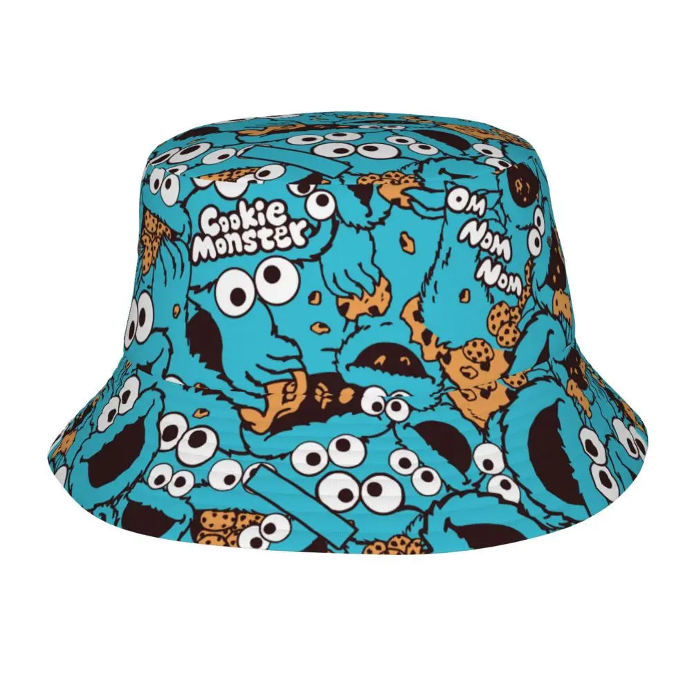 Colorful Sesame Street fisherman's hat - Cookie Monster Edition 🍪 Festival Outfits | Techno Shirts | Rave Clothing