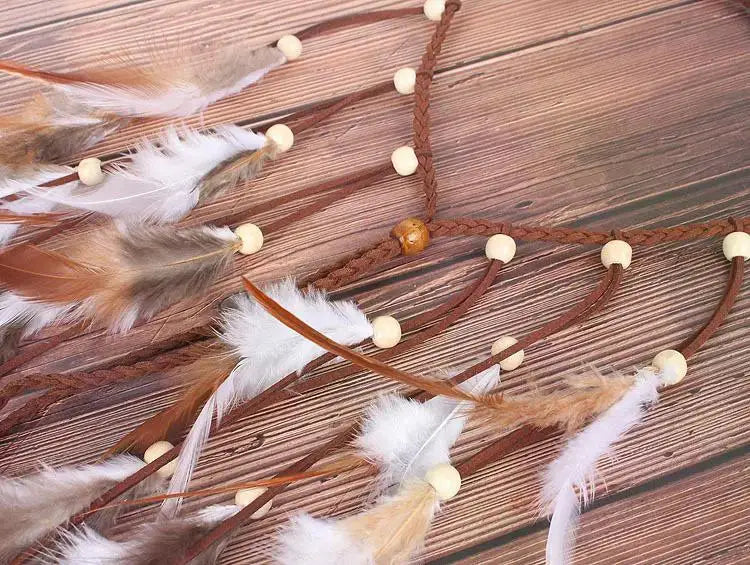 Böhmisches Feder-Haarband für Damen, festliche Maskerade, Karneval, Hippies, Kostüm, indischer Abschlussball, Zigeuner, lange Quaste, Haarschmuck Festival Outfits | Techno Shirts | Rave Clothing