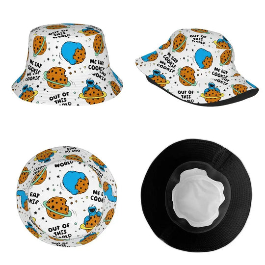 Bunter Sesamstraße Fischerhut – Krümelmonster-Edition 🍪 Festival Outfits | Techno Shirts | Rave Clothing