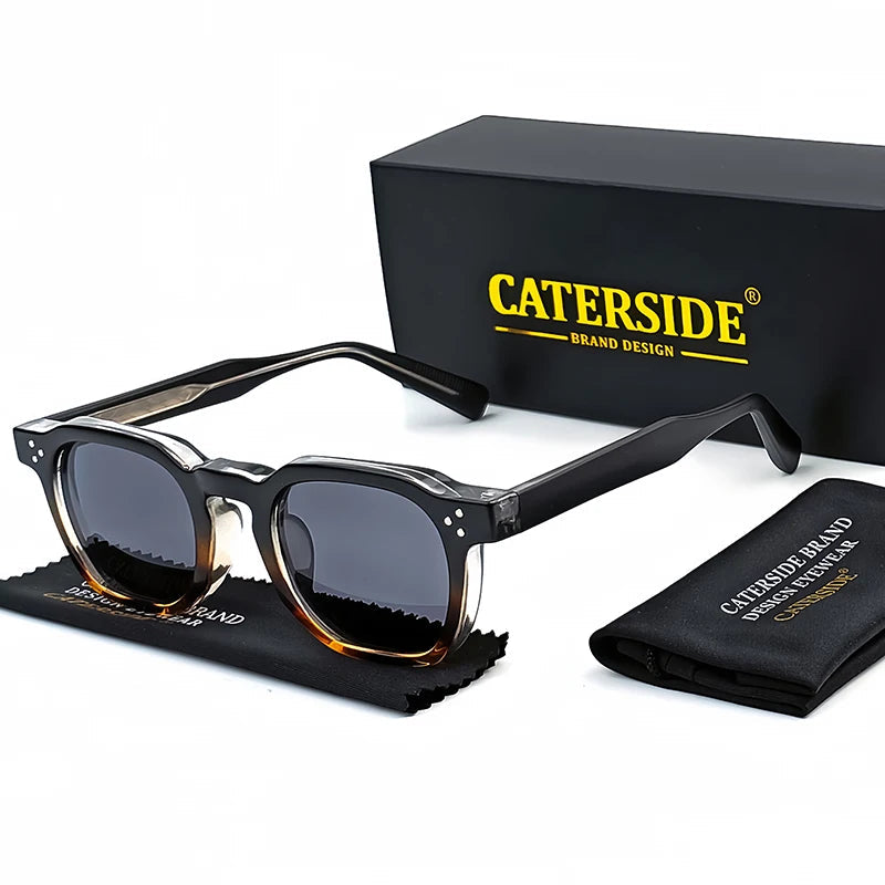 CATERSIDE Retro Punk Men Sunglasses Small Frame Square Personalized Design Sunglasses Women Travel Party Business Festival Gift Festival Outfits | Techno Shirts | Rave Clothing