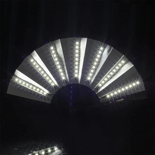 Glow Folding Led Fan Tanzen Licht Fan Nacht Show Halloween Weihnachten Rave Festival Zubehör Glow In The Dark Party Supplies Festival Outfits | Techno Shirts | Rave Clothing