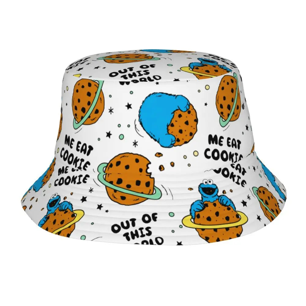 Bunter Sesamstraße Fischerhut – Krümelmonster-Edition 🍪 Festival Outfits | Techno Shirts | Rave Clothing