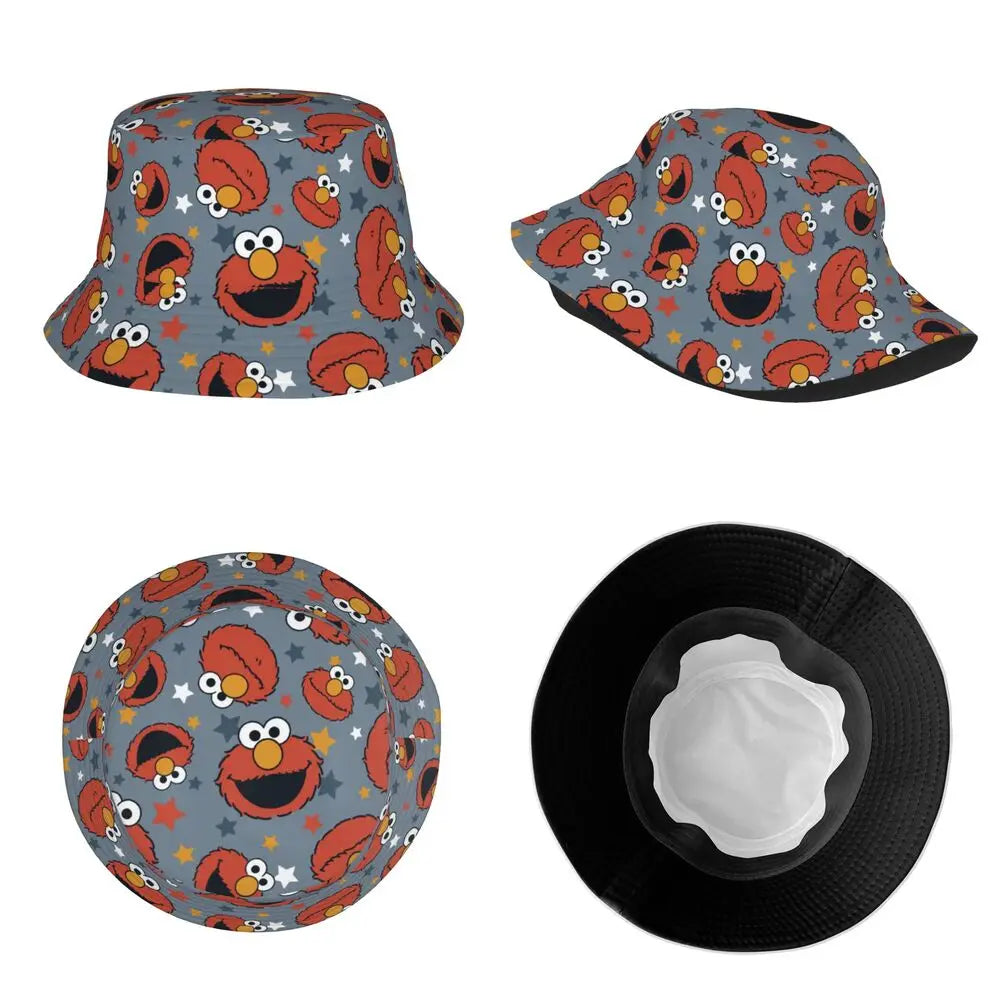 Bunter Sesamstraße Fischerhut – Krümelmonster-Edition 🍪 Festival Outfits | Techno Shirts | Rave Clothing