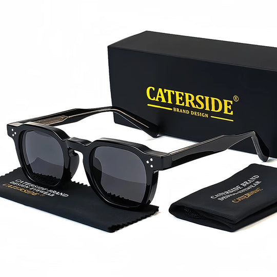 CATERSIDE Retro Punk Men Sunglasses Small Frame Square Personalized Design Sunglasses Women Travel Party Business Festival Gift Festival Outfits | Techno Shirts | Rave Clothing