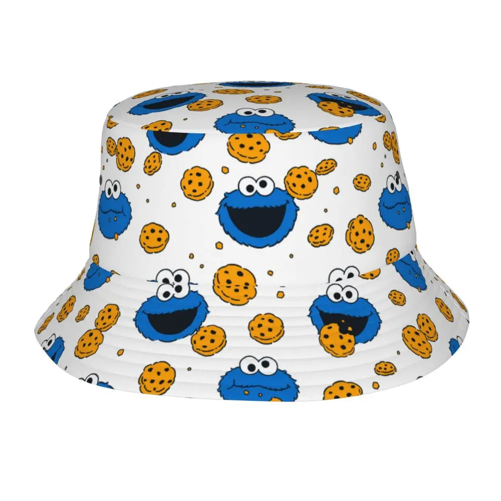 Bunter Sesamstraße Fischerhut – Krümelmonster-Edition 🍪 Festival Outfits | Techno Shirts | Rave Clothing