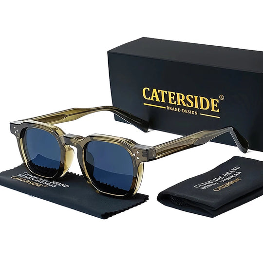CATERSIDE Retro Punk Men Sunglasses Small Frame Square Personalized Design Sunglasses Women Travel Party Business Festival Gift Festival Outfits | Techno Shirts | Rave Clothing