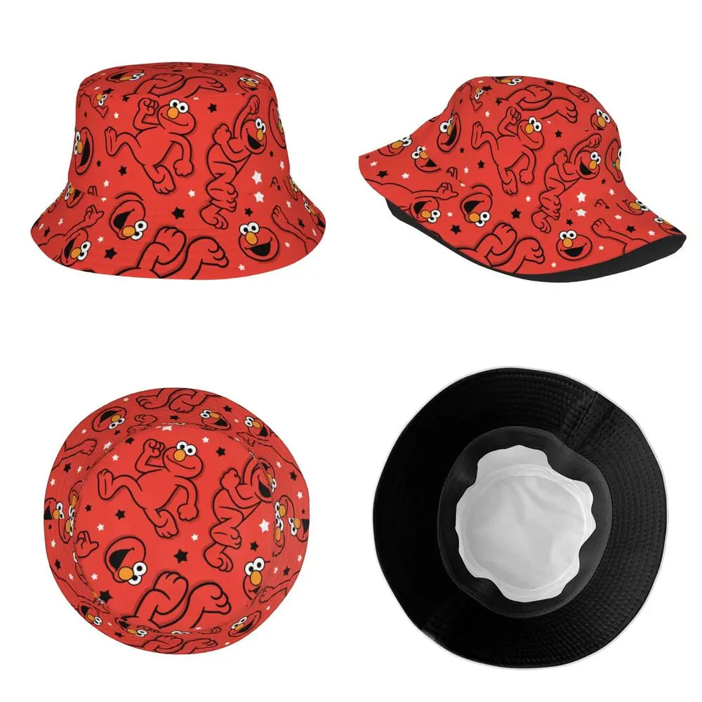 Bunter Sesamstraße Fischerhut – Krümelmonster-Edition 🍪 Festival Outfits | Techno Shirts | Rave Clothing