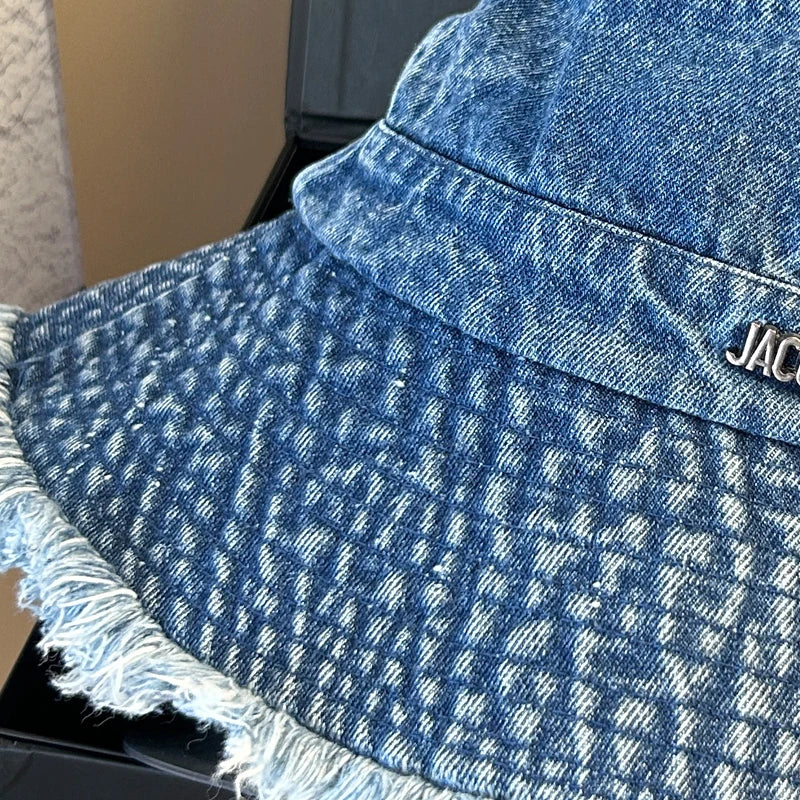 New brown leopard print designer cowboy bucket hats with string women denim beach sun hat outdoor panama summer fisherman cap festival outfits | techno shirts | rave clothing