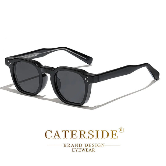 CATERSIDE Retro Punk Men Sunglasses Small Frame Square Personalized Design Sunglasses Women Travel Party Business Festival Gift Festival Outfits | Techno Shirts | Rave Clothing