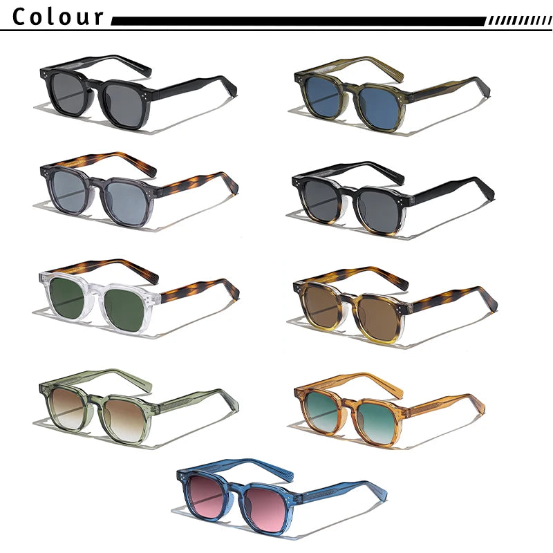 CATERSIDE Retro Punk Men Sunglasses Small Frame Square Personalized Design Sunglasses Women Travel Party Business Festival Gift Festival Outfits | Techno Shirts | Rave Clothing