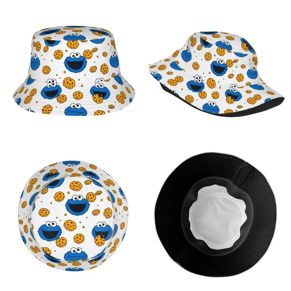 Bunter Sesamstraße Fischerhut – Krümelmonster-Edition 🍪 Festival Outfits | Techno Shirts | Rave Clothing