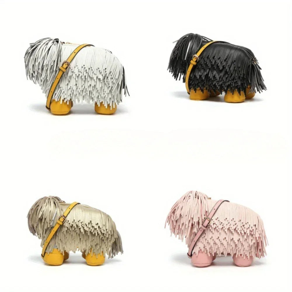 Women's Wallets and Handbags Luxury Designer PU Leather Crossbody Wallet Cute Dog Shaped Evening Bags Women's Bags Festival Outfits | Techno Shirts | Rave Clothing