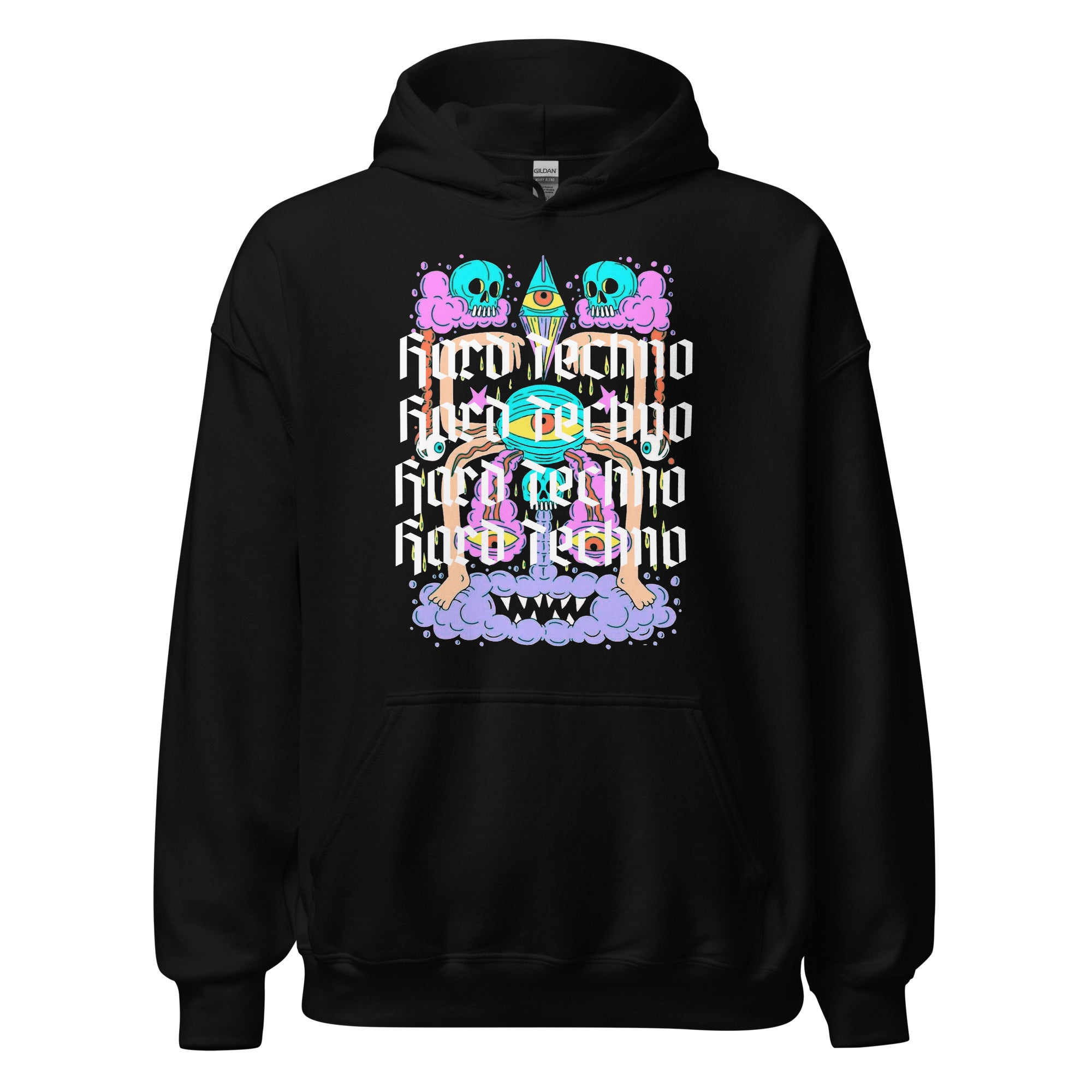 Techno Hoodie schwarz