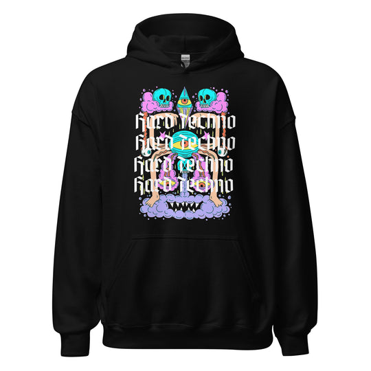 Techno Hoodie schwarz