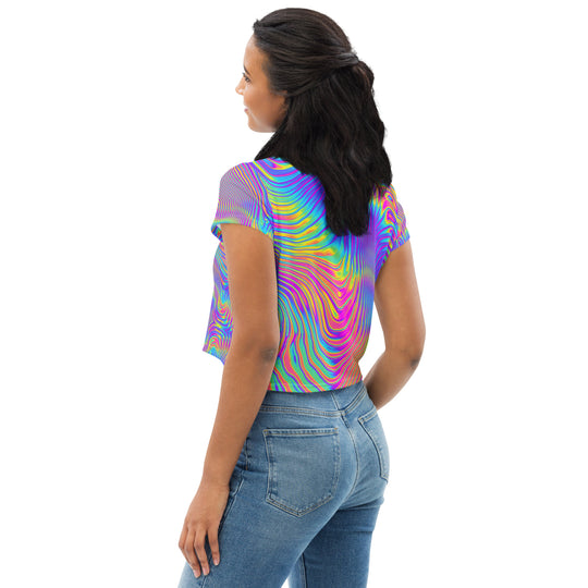 psychodelisches buntes Crop Top  – Festival Outfit Festival Shirts
