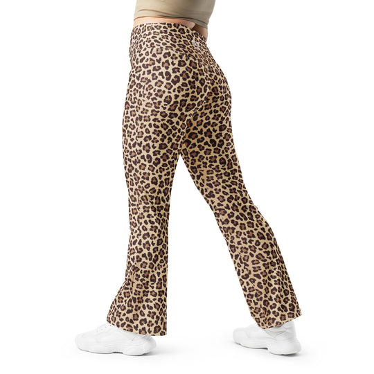 Leoparden Rave Leggings mit Schlag FESTIVAL OUTFITS & STREETWEAR
