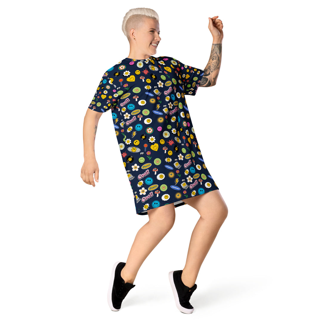 Groovy Gal T-shirt dress FESTIVAL OUTFITS & STREETWEAR