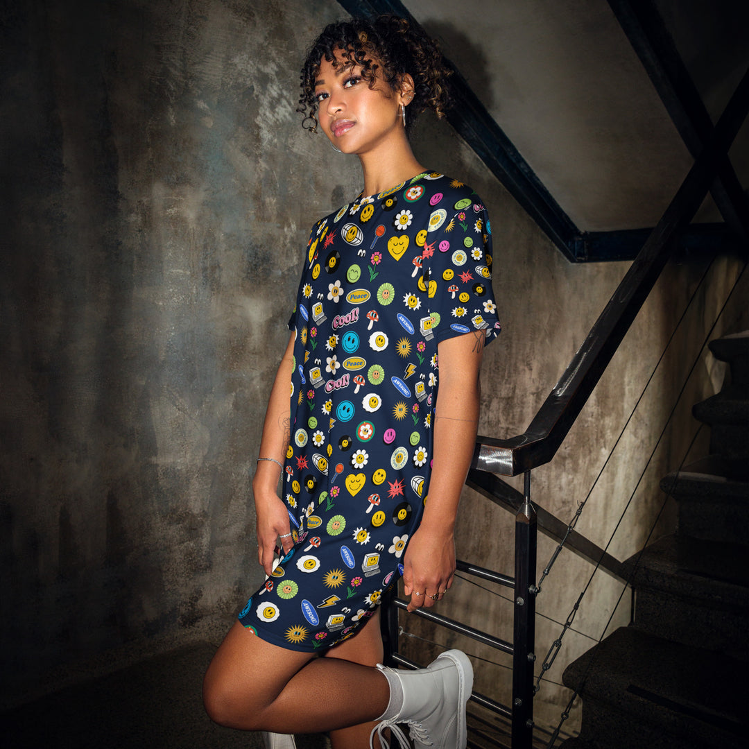 Groovy Gal T-shirt dress FESTIVAL OUTFITS & STREETWEAR