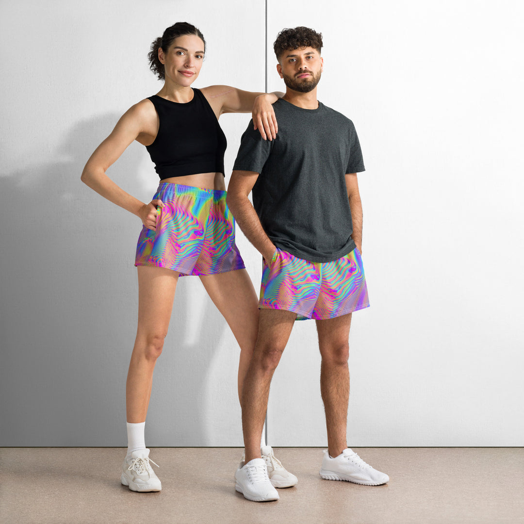 NATZ CLOTHING! Festival Shorts - Rave Hose - Festival Outfit "Holographic style" FESTIVAL OUTFITS & STREETWEAR