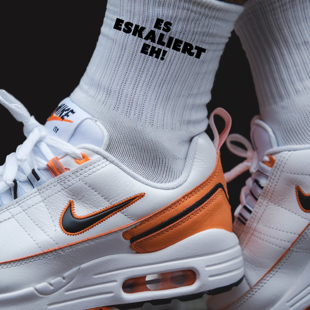 "It's escalating anyway" statement party socks MarketPrint