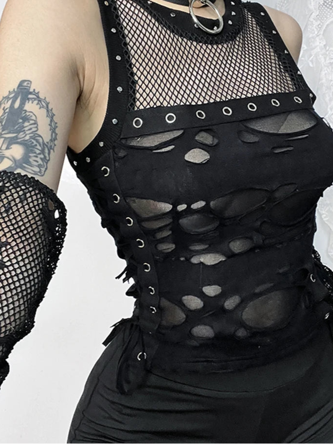 kinky rave oberteil damen