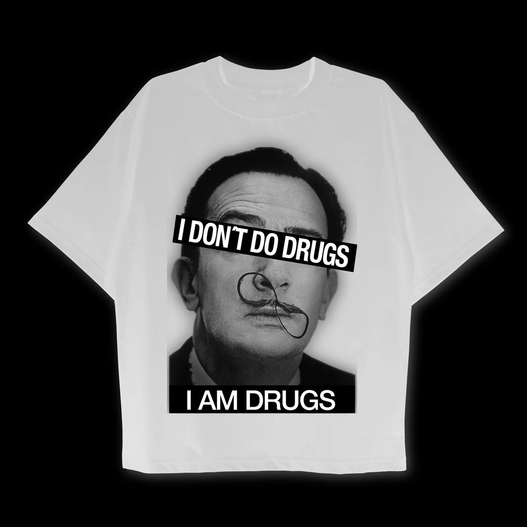 Dali shirt weiss I don’t do drugs