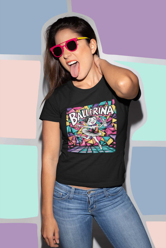 Ballerina Techno Shirt Ladies (Frontprint) MarketPrint