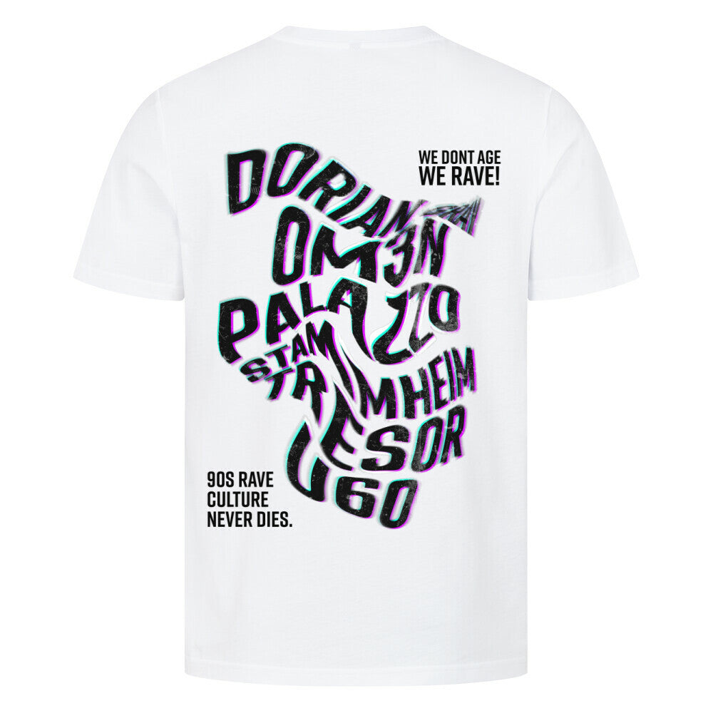techno rave t-shirt 90s white