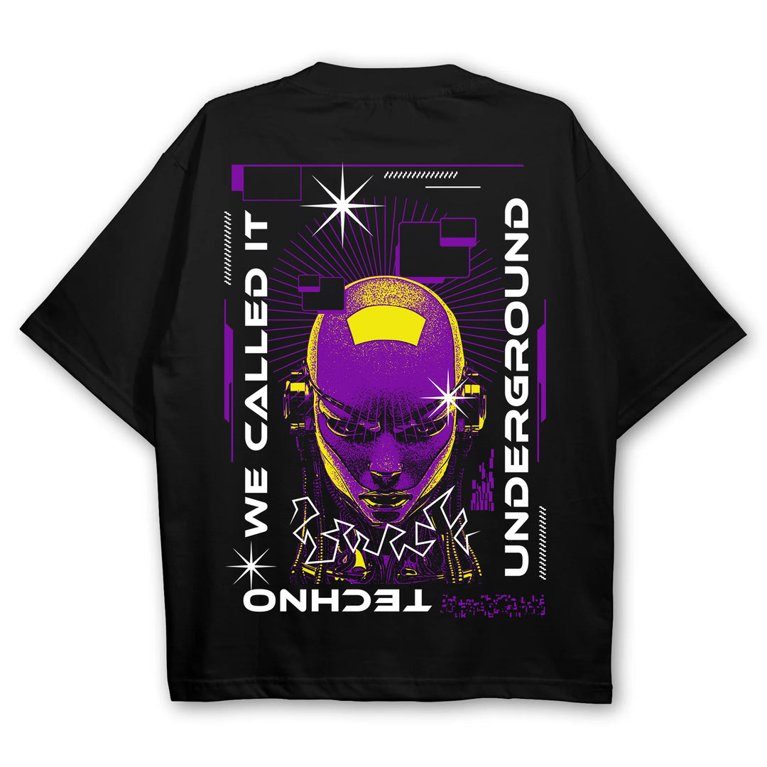 "We called it underground" Oversized Techno Shirt (Frontprint)