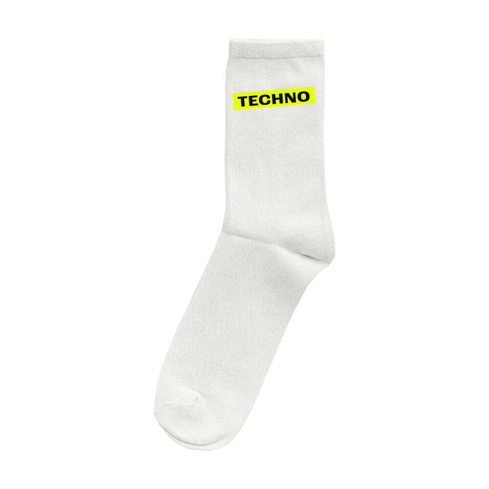 techno socken weiss