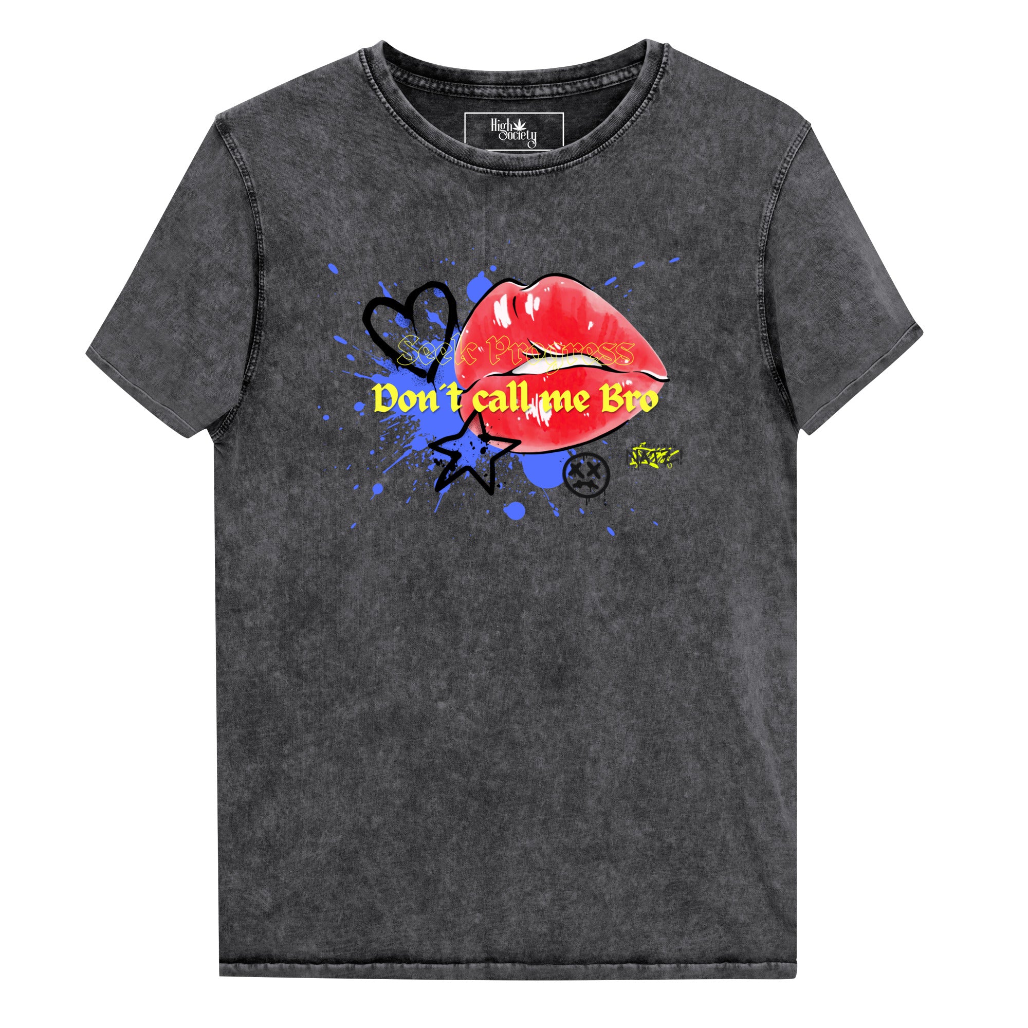 "Don't call me bro" Demin Shirt Women's FESTIVAL OUTFITS & STREETWEAR