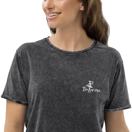 Ballerina besticktes Denim-T-Shirt FESTIVAL OUTFITS & STREETWEAR